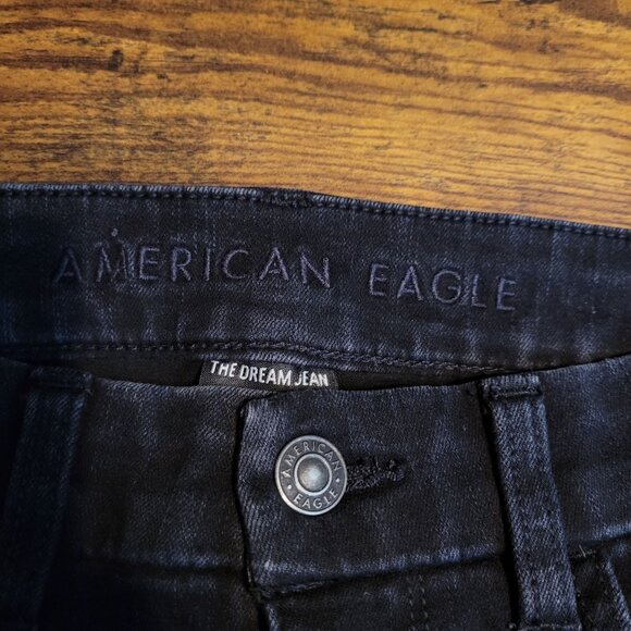 American Eagle Jeans 4 R Dream Curvy Super Hi Rise Jegging Stretch Black - Picture 4 of 11